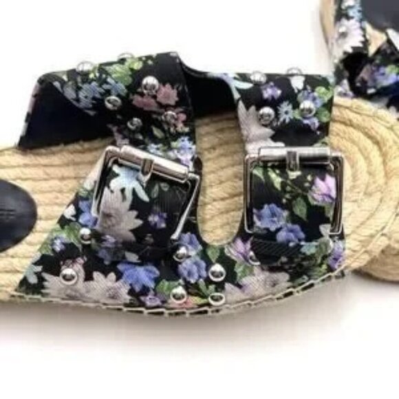 Rebecca Minkoff Jodi Espadrille Sandals Size 7 Floral Bohemian Summer Slides - Picture 5 of 8